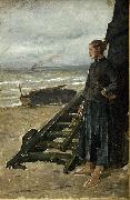 Meunier, Constantin Fishermans Daughter at Nieuwpoort France oil painting artist